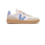 Witte en blauwe leren sneakers Veja , Multicolor , Dames