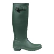 Groene Rubber Enkellaarsjes voor Vrouwen Hunter , Green , Dames