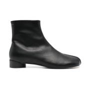 Zwarte leren enkellaarsjes met zijrits MM6 Maison Margiela , Black , H...