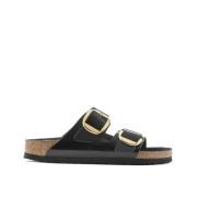 Klassieke Big Buckle Sandaal Birkenstock , Black , Dames