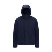 Gebonden Gewatteerde Hoodie Jas K-Way , Blue , Heren