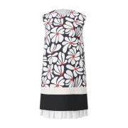 Bloemen Midi Jurk Msgm , Black , Dames