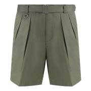 Verstelbare Bermuda Shorts in Katoenmix Paolo Pecora , Green , Heren