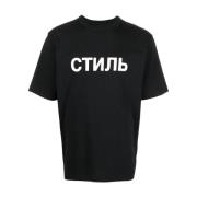 Ctnmb Logo T-shirt Zwart Katoen Heron Preston , Black , Heren