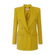 Stijlvolle Jas voor Vrouwen Elisabetta Franchi , Yellow , Dames