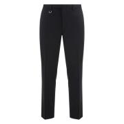 Slim Fit Chino Broek met Achterzakken Paolo Pecora , Black , Heren