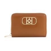 Lichtbruine portemonnee met decoratief monogram Kazar , Brown , Dames