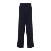 Navy Front Plooi Broek Casablanca , Blue , Heren