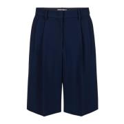 Regular fit blauwe bermuda shorts met op maat gemaakte details en logo...