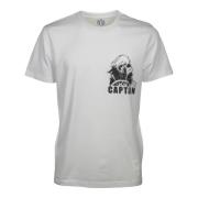 Elite Katoenen T-shirt met Frontprint Equipe 55 , White , Heren