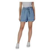 Blauwe Lyocell Lente/Zomer Dames Shorts b.young , Blue , Dames