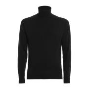 Zwarte Merinowol Coltrui Pullover John Smedley , Black , Heren