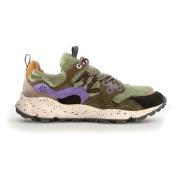 Eco-Bont Sneakers met Kleurrijke Inzetstukken Flower Mountain , Multic...