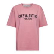 Roze Katoenen T-shirts en Polos Valentino , Pink , Dames