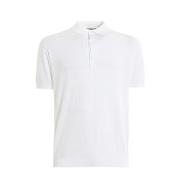 Slim Fit Polo Shirt John Smedley , White , Heren