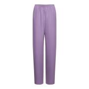 Zijden Straight Leg Broek in Zacht Wisteria Valentino , Purple , Dames