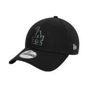 LA Dodgers Team Outline Pet New Era , Black , Heren