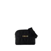 Zwarte Nylon Bum Heuptas Versace , Black , Heren