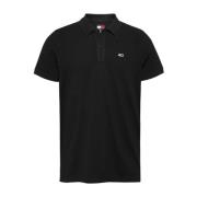 Katoenen Polo Shirt Collectie Tommy Jeans , Black , Heren