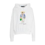 Witte Stijlvolle Hoodie met Print Polo Ralph Lauren , White , Dames