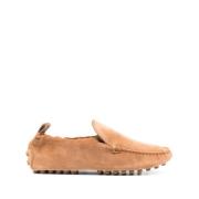 Kameel Platte Schoenen met Rubberen Zool Tod's , Brown , Dames