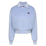 Heldere Blauwe Bomberjack Tommy Jeans , Blue , Dames