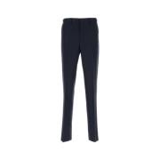 Stijlvolle donkerblauwe wollen broek Versace , Blue , Heren