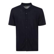 Blauw Katoenen Poloshirt Korte Mouw Roberto Collina , Blue , Heren