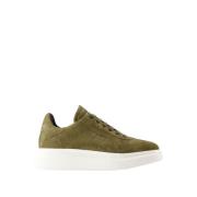 Khaki Leren Oversize Sneakers Alexander McQueen , Green , Heren