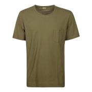 Groen Katoenen T-shirt met Borstzak Massimo Alba , Green , Heren