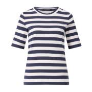 Gestreept katoenen T-shirt Luisa Cerano , Blue , Dames