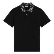 Polo Shirt Korte Mouw Burberry , Black , Heren