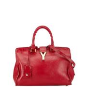 Pre-owned Leather handbags Yves Saint Laurent Vintage , Red , Dames