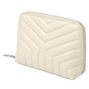 Pre-owned Leather clutches Yves Saint Laurent Vintage , White , Dames