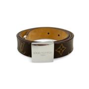 Pre-owned Leather belts Louis Vuitton Vintage , Brown , Dames