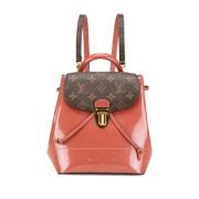 Pre-owned Leather backpacks Louis Vuitton Vintage , Pink , Dames