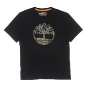 Camo Tree Tee Zwart Korte Mouw Timberland , Black , Heren