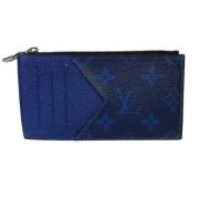 Pre-owned Leather wallets Louis Vuitton Vintage , Blue , Heren