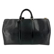 Pre-owned Leather handbags Louis Vuitton Vintage , Black , Dames