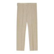 Minimalistische Katoenmix Broek Cement Nn07 , Beige , Heren