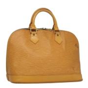 Pre-owned Leather handbags Louis Vuitton Vintage , Yellow , Dames