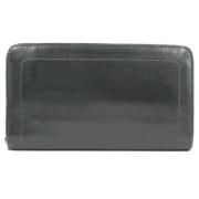 Pre-owned Leather wallets Louis Vuitton Vintage , Black , Dames