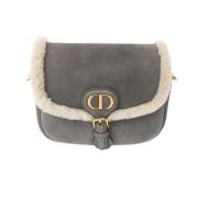 Pre-owned Suede dior-bags Dior Vintage , Gray , Dames