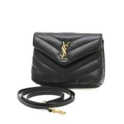 Pre-owned Leather shoulder-bags Saint Laurent Vintage , Black , Dames