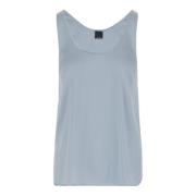 Zijden Mouwloze Top Lichtblauw Pinko , Blue , Dames