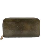 Pre-owned Leather wallets Louis Vuitton Vintage , Green , Dames