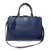 Pre-owned Leather handbags Louis Vuitton Vintage , Blue , Dames