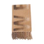 Zachte Alpaca Wol Jacquard Sjaal Max Mara , Brown , Dames