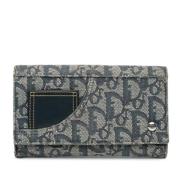 Pre-owned Canvas wallets Dior Vintage , Blue , Dames