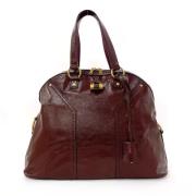 Pre-owned Leather handbags Yves Saint Laurent Vintage , Brown , Dames